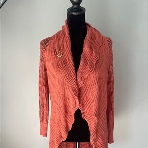 Women's Coral open cardigan Sweater small